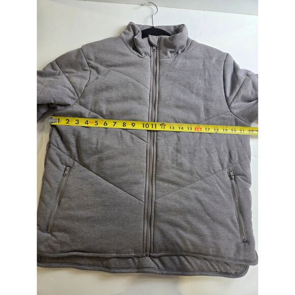 Three Dots Quilted Knit Cozy Jacket Gray Large - Picture 3 of 8